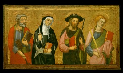 Saint Peter, Saint Claire, Saint James the Great and Saint John the Evangelist by Pere Serra